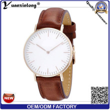 Yxl-646 IP Plating Cute Fashion Dial Element Geuine Leather Band Comfortable Wrist Watch Vogue Watch Price